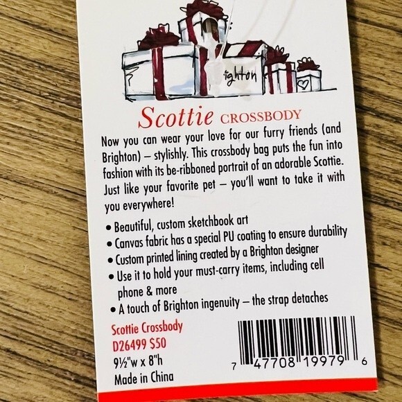 NWT Brighton Women's Scottie Crossbody Coated Canvas - Picture 5 of 8